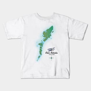 Outer Hebrides Scotland map Kids T-Shirt